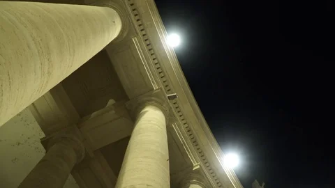 Wonderful columns in vatican square Stock Footage 101476346