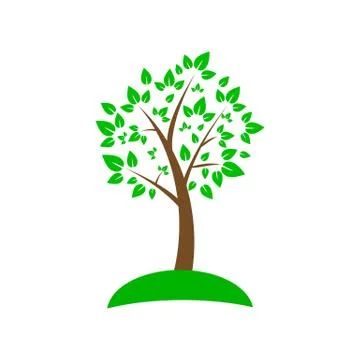 Wonderful design of a dark brown tree Stock Illustration