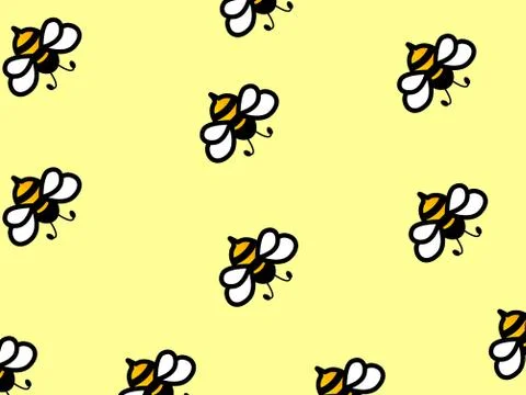 Wonderful design of hard-working bees Stock Illustration