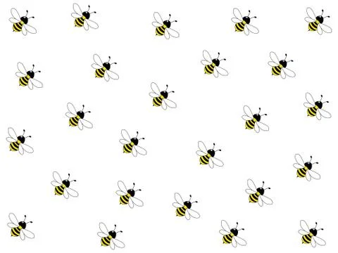 Wonderful design of hard-working bees Stock Illustration