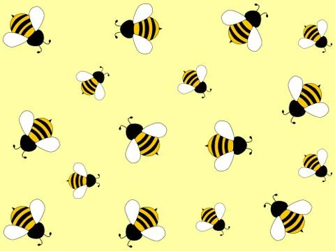 Wonderful design of hard-working bees Stock Illustration