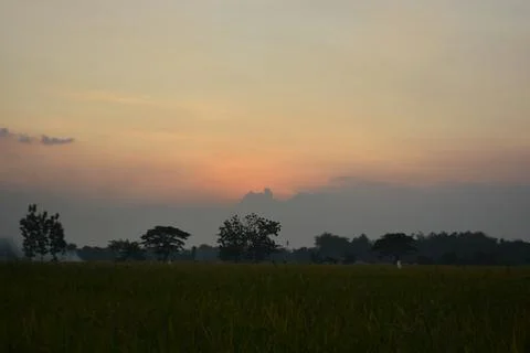 Wonderful dramatic clouds formation at the sky Stock Photos