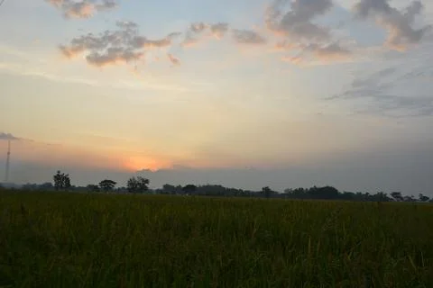 Wonderful dramatic clouds formation at the sky Stock Photos