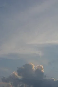 Wonderful dramatic clouds formation at the sky Stock Photos