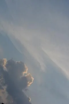 Wonderful dramatic clouds formation at the sky Stock Photos