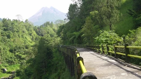 Wonderful Merapi Mountain in Yogyakarta Stock Footage 275871759