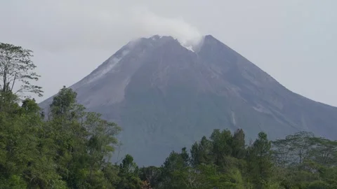 Wonderful Merapi Mountain in Yogyakarta Stock Footage 275871768
