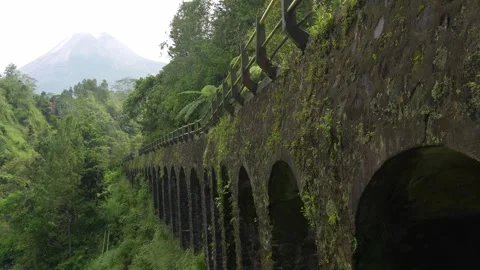 Wonderful Merapi Mountain in Yogyakarta Stock Footage 275871774