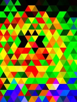 A wonderful pleasant digital pattern of triangles and squares Stock Illustration