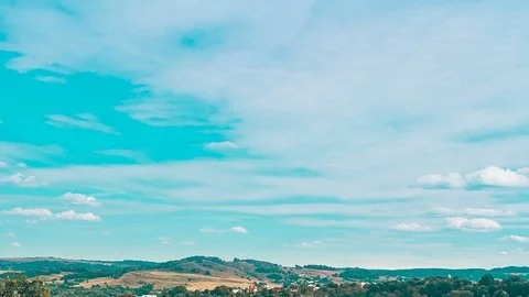 Wonderful plot scene of clouds and dramatic time-lapse sky Stock Footage 124210735
