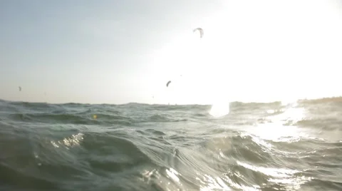 Wonderful sea wave breaking on the camera in a thousand sea spray. Stock Footage 42884777