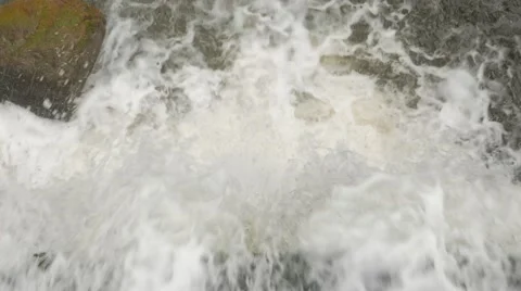 Wonderful seascape with a  waterfall Stock Footage 52804817