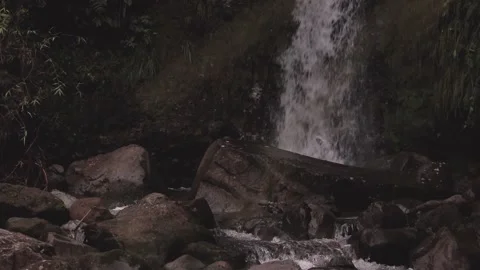 A wonderful small cascade waterfall slow running waters. HD. Stock Footage 138716600