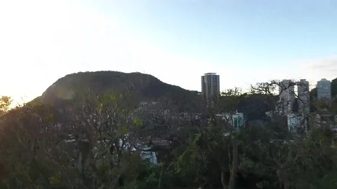 A wonderful sunrise facing the Sugar Loaf. Stock Footage 81136814