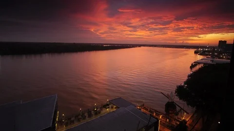 Wonderful sunset Stock Footage 97432985
