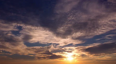 Wonderful sunset sky Stock Footage 52816466