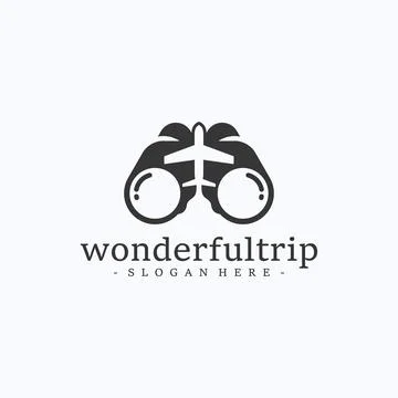 Wonderful trip logo design vector. Best tour visiting symbol template Stock Illustration