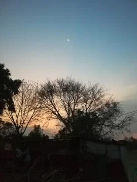 The wonderful view of the evening Foto stock