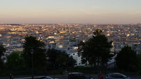 Wonderful Views of Paris, bathed in beautiful evening sun light. Stock Footage 63026053