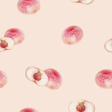 A wonderfully watercolor seamless pattern background featuring fresh and juicy Illustrazione stock