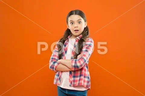 Wondering every day. Upbringing versatile personality. Childhood concept. Girl Stock Photos