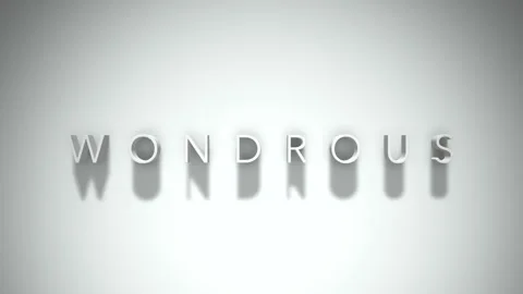 Wondrous 3D title animation with shadows on a white background Stock Footage 297457097