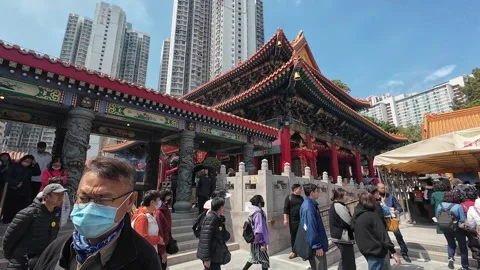 Wong Tai Sin Temple. Stock Footage 304949347