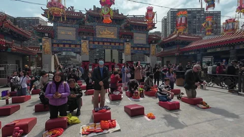 Wong Tai Sin Temple. Stock Footage 304954283
