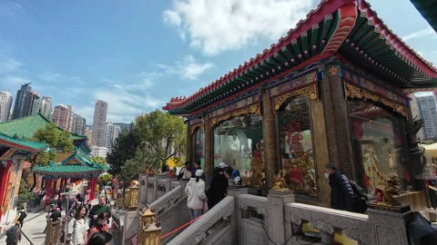 Wong Tai Sin Temple. Stock Footage 304955997