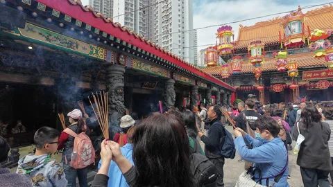 Wong Tai Sin Temple. Stock Footage 304984397