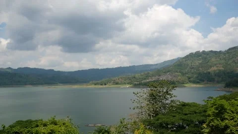 Wonorejo reservoir b Stock Footage 205466227