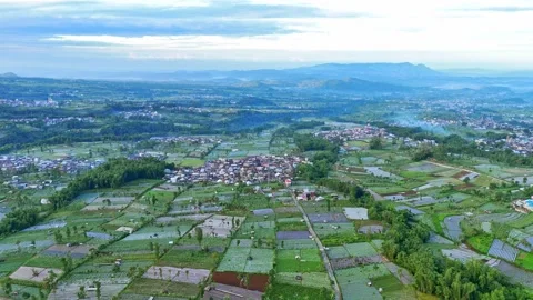 The Wonosobo landscape in central Java, Indonesia. Stock Footage 307305326