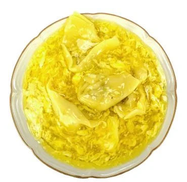 Wontons in egg drop soup Stock Photos