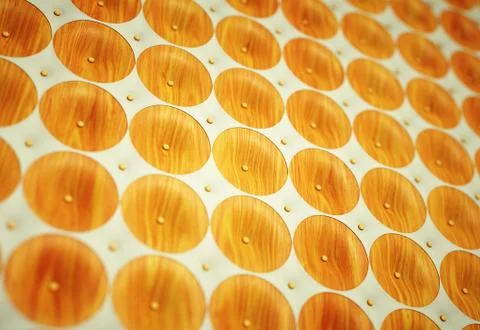 Wood and leather: pattern with round shapes Stock Illustration