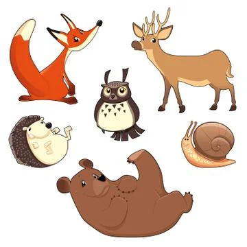 Wood Animals Stock Illustration