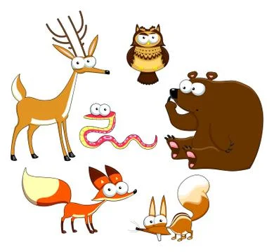 Wood Animals. Stock-Illustration