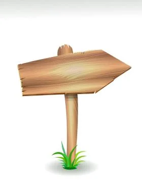 Wood arrow Stock Illustration