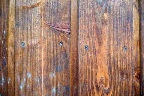 Wood Background Texture. Rustic weathered barn wood background with knots and Foto stock
