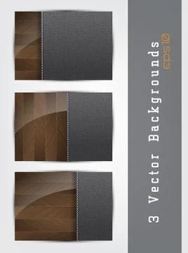 Wood backgrounds set Stock Illustration