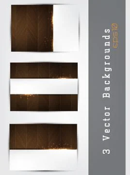 Wood backgrounds set Stock-Illustration