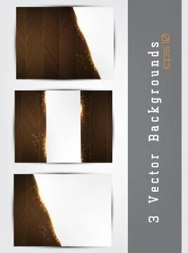 Wood backgrounds set Illustrazione stock
