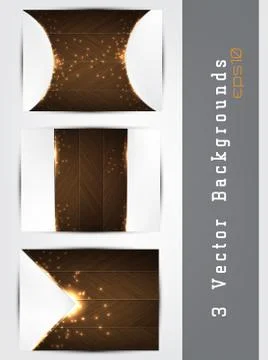 Wood backgrounds set Illustrazione stock