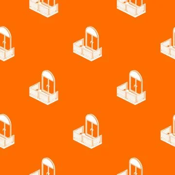 Wood balcony pattern vector orange Stock Illustration