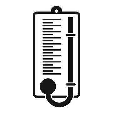 Wood barometer icon, simple style Stock Illustration