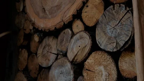 Wood bars wall decor Stock Footage 136368517