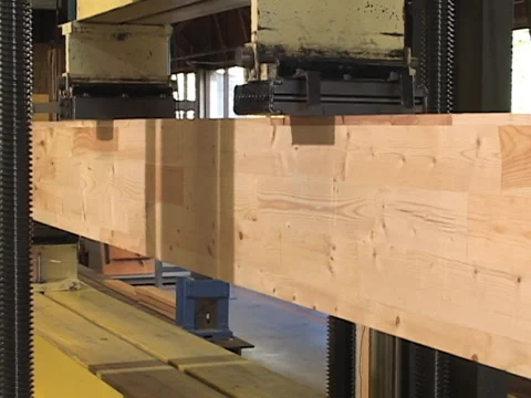 Wood Beam breaking test Stock Footage 27249198