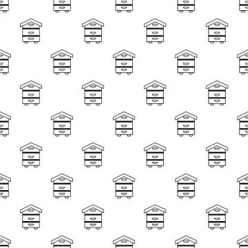 Wood beehive pattern seamless Stock Illustration