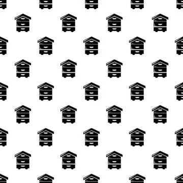 Wood beehive pattern seamless Stock Illustration