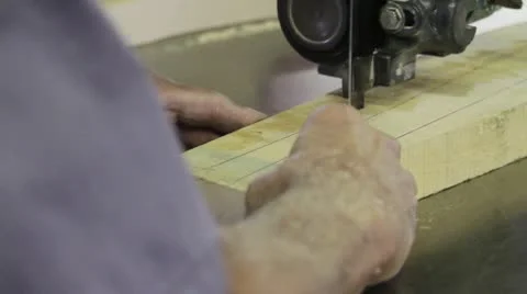 Wood Being Cut OTS Stock Footage 10800621