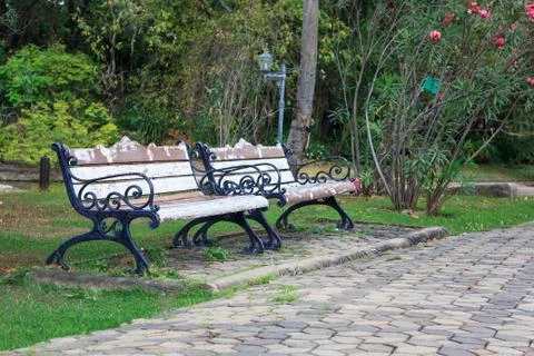 Wood bench Stock Photos